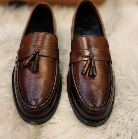 Brown Leather Tassel loafer