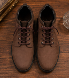 Brown High Neck shoes