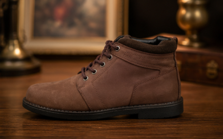 Brown High Neck shoes