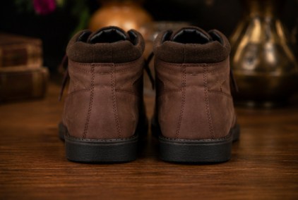 Brown High Neck shoes