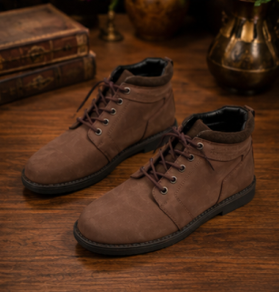 Brown High Neck shoes